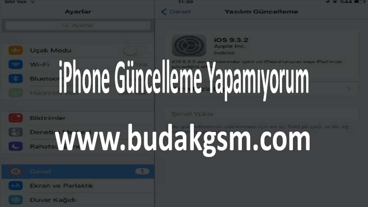 iPhone Güncelleme Yapamıyorum